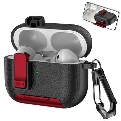 Phone Holder cortex Case For AirPods Pro 3  Bluetooth headset Cover For AirPods Pro 2 or AirPods 1 2 3 4 Pro Case With Hook