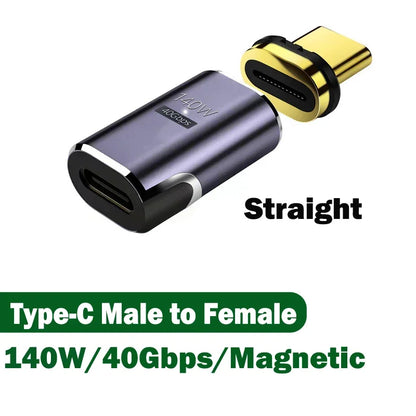 USB4.0 Magnetic Adapter USB C To Type C 40Gbps 140W 100W Fast Charging Magnet Converter