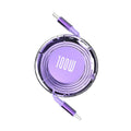 100W Retractable Type C To USB C Cable Fast Charging Phone Cable For iPhone 15 Huawei Xiaomi MacBook iPad USB C Data Cable