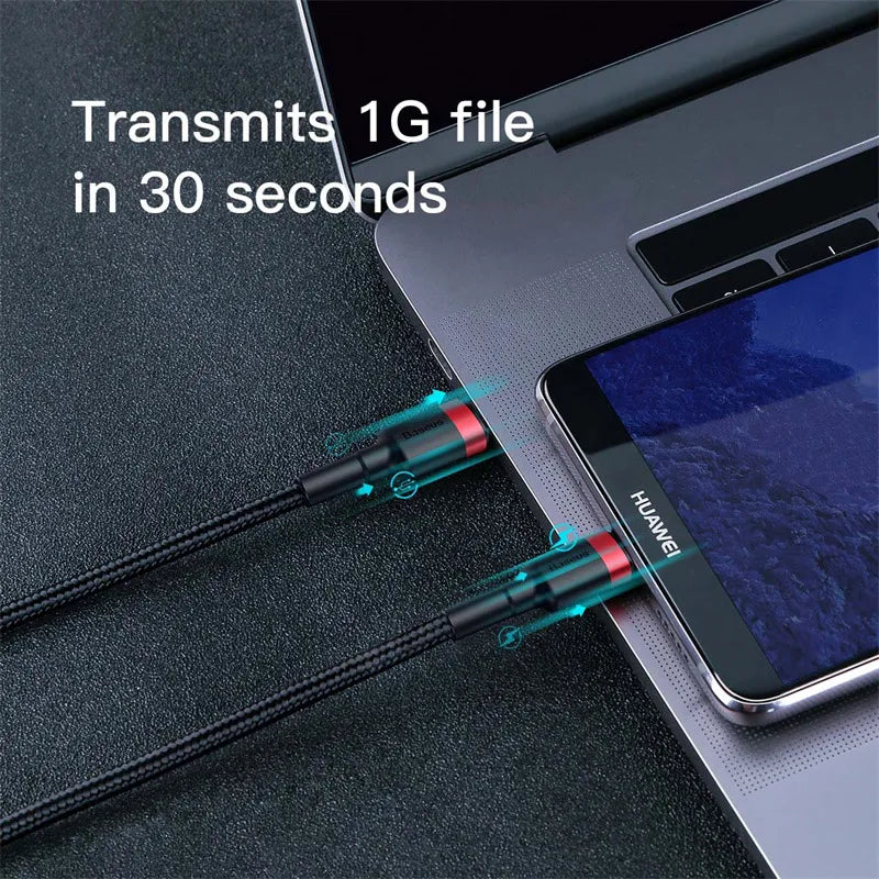 Baseus USB C to USB Type C Cable for MacBook Pro Quick Charge 3.0 60W PD Fast Charging for Samsung Xiaomi mi Charge Cable