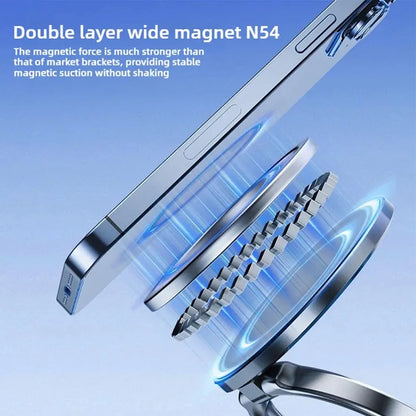 Vacuum Magnetic Phone Bracket Multi-angles Adjustment Strong Magnet Suction Design Foldable Mini Car Holder Navigation Stand New