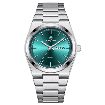 PAAZOMU Fashion Men's Quartz Watch Stainless Steel Waterproof Luminous Man Watch Chronograph Date Multifunction Watches For Men