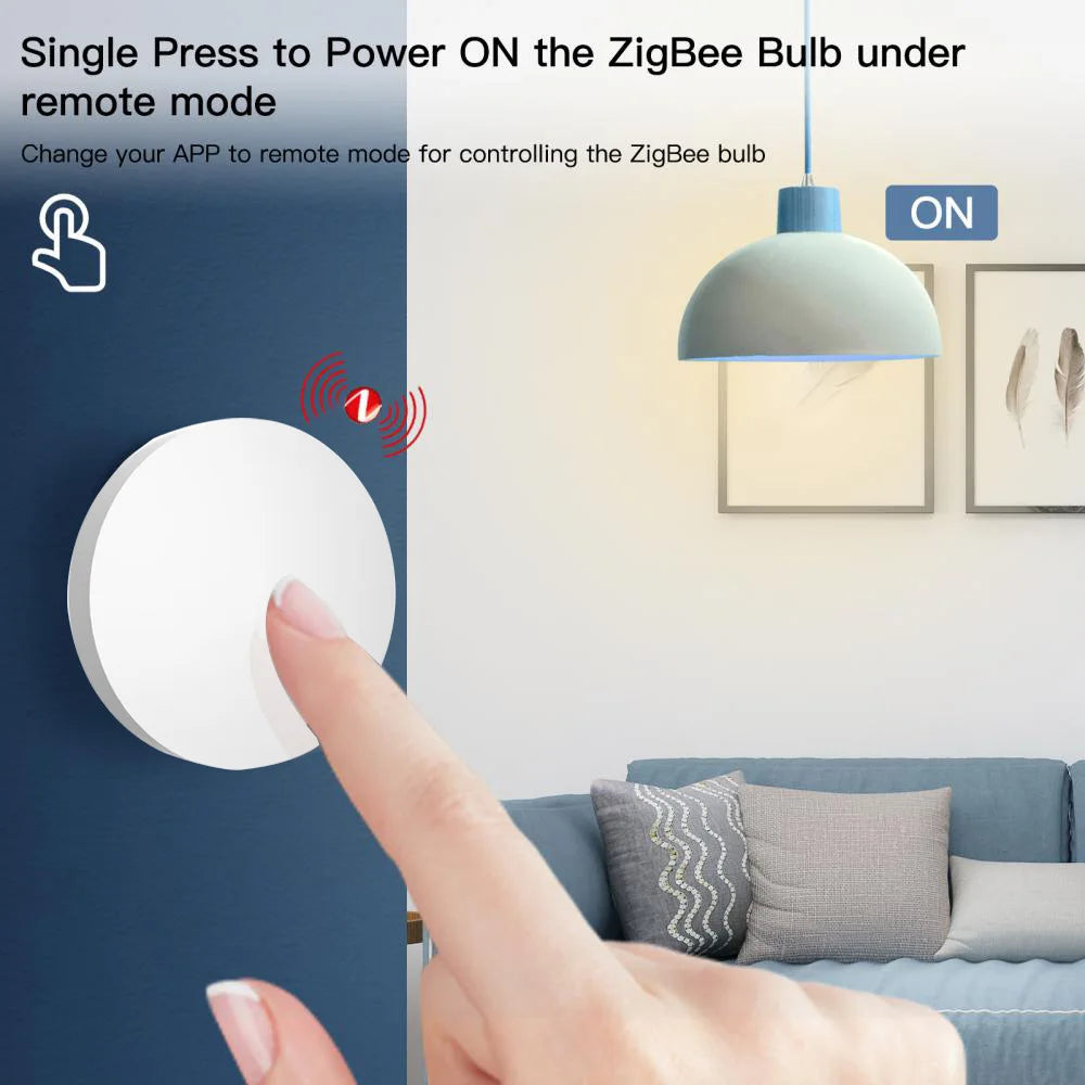 Tuya Zigbee Wireless Button Scene Switch Voice Control Smart Button Smart Life App Zigbee Devicesfor Smart Home Remote Control