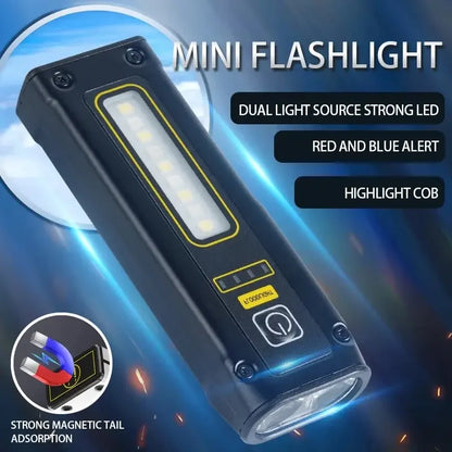 Super Bright LED NEW Design Source Work Lamp with Magnet Alarm SOS Key Chain Power Bank Waterproof Emergency Flashlight