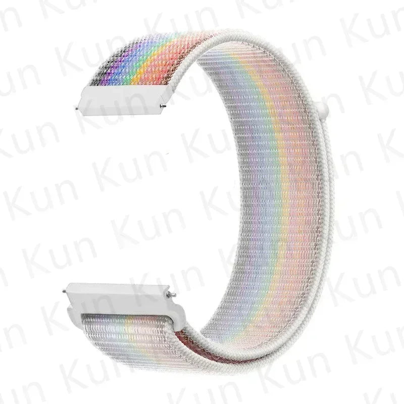 Nylon loop strap For Amazfit bip 6-5-3/u/S/pro Sport 20mm/22mm Bracelet for Amazfit GTS 4/3/2/2e/4 Mini/GTR 4/3/3 Pro/2/2e band