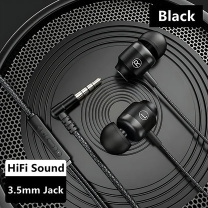 9D HIFI Heavy Bass Game Earphones 3.5MM AUX/Type-C 90° L Elbow Metal Magnetic Music Earbuds With Mic In-Ear Headsets For Android