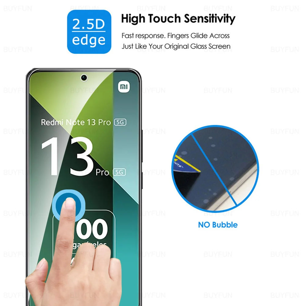 8 in 1 Tempered Glass For Redmi Note 13 15 Pro 5G Camera Glass Xiaomi Note13 14 Note14 13Pro 15Pro 4G HD Lens Screen Protector