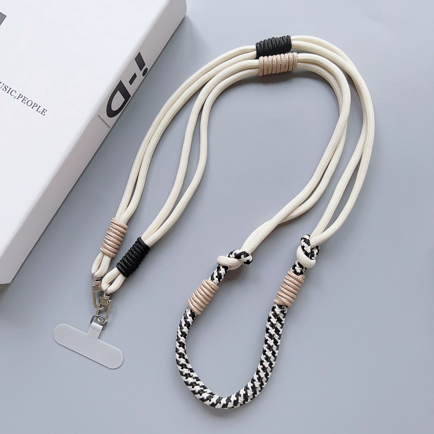 Personalized Trend Double Color Mobile Phone ZY Universal Lanyard Diagonal Span Long Shoulder Strap Rope Fashion Safety Rope