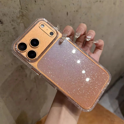 Ultra Thin Clear Glitter Soft Silicone Phone Case For iPhone 17 Air 16 15 14 13 Pro Max Plus Transparent Shiny Solid Color Cover
