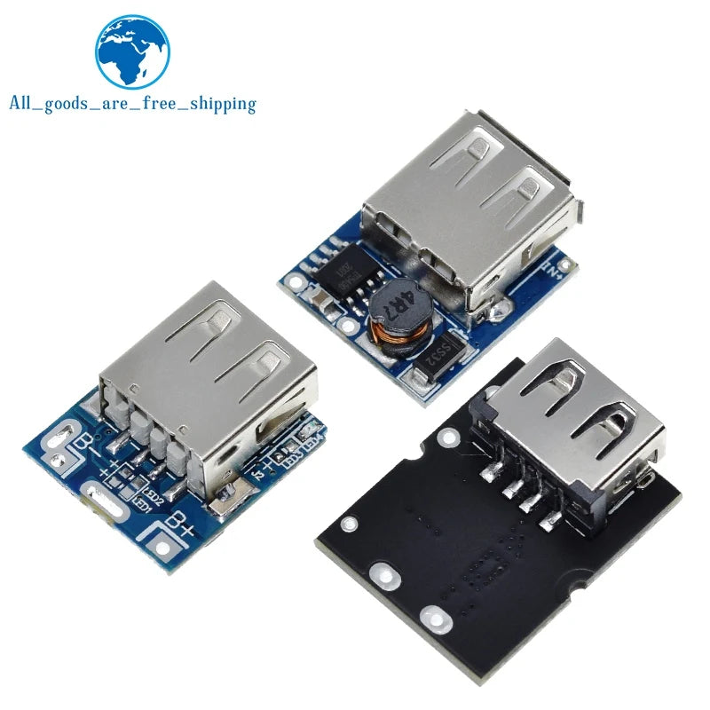TZT Type-C /Micro USB 5V 1A 2A 3.1A Boost Converter Step-Up Power Module Mobile Power Bank Accessories With Protection