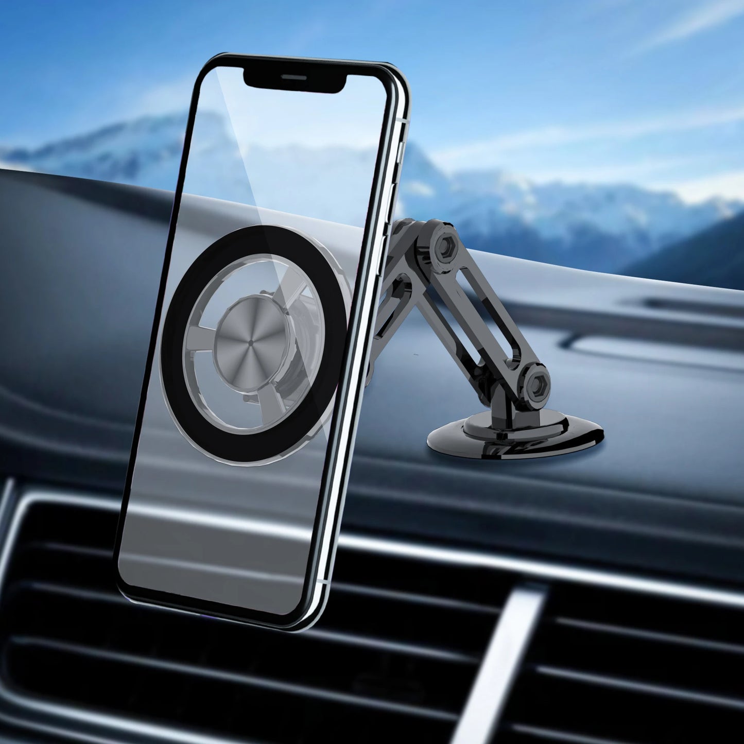 Mobile Phone Magnetic Holder for Magsafe Foldable Strong Magnet Stand Mount Car Dashboard GPS Bracket For iPhone 16 15 14 Xiaomi