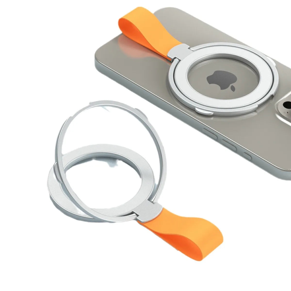 Universal Strong Magnetic Mobile Phone Holder Accessories Magnet Ring Stand with Strap Bracket For MagSafe iPhone 17 16 15 14 13