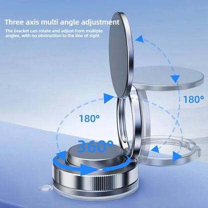 Vacuum Magnetic Phone Bracket Multi-angles Adjustment Strong Magnet Suction Design Foldable Mini Car Holder Navigation Stand New