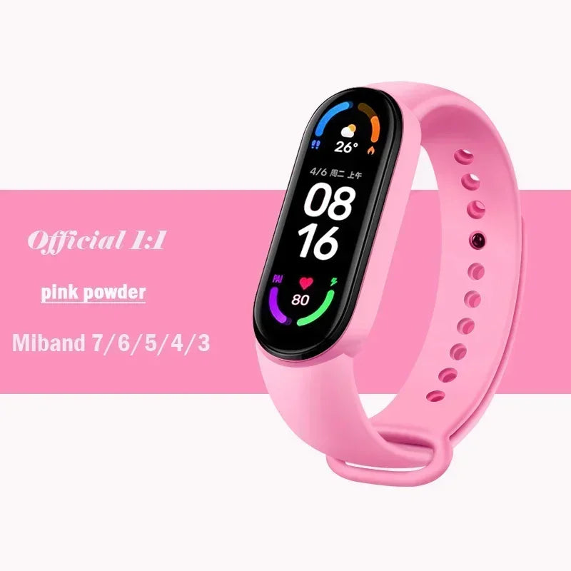 Watch Strap For Xiaomi Mi Band 7 6 5 4 3 Wristband Silicone Bracelet Wrist Straps MiBand 3/4 band5 band6 Smartwatch Accessories