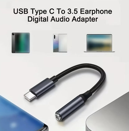 USBC to Aux Audio Dongle CableUSB-C to 3.5mm Headphone Jack Adapter 