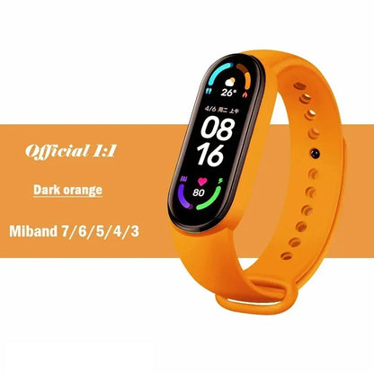 Watch Strap For Xiaomi Mi Band 7 6 5 4 3 Wristband Silicone Bracelet Wrist Straps MiBand 3/4 band5 band6 Smartwatch Accessories