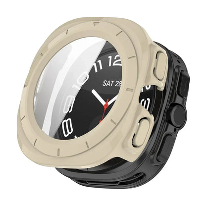 PC Case for Samsung Galaxy Watch 7 Ultra 47mm Tempered Glass Anti-scratch Screen Protector Bumper Protective Cover Accessories