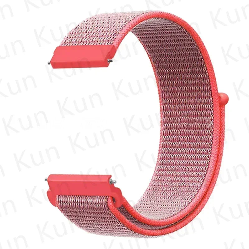Nylon loop strap For Amazfit bip 6-5-3/u/S/pro Sport 20mm/22mm Bracelet for Amazfit GTS 4/3/2/2e/4 Mini/GTR 4/3/3 Pro/2/2e band
