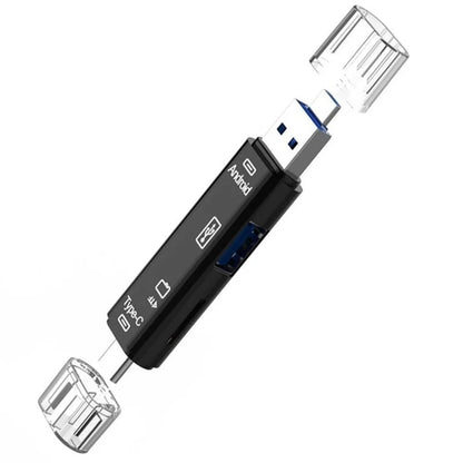New 5 in 1 Multifunction USB 2.0 Type C USB Micro USB SD TF Memory Card Reader for Android Computer Dock OTG Type C Adapter