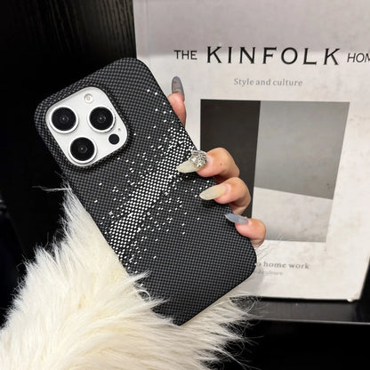 Luxury Carbon Fiber Business Plastic Phone Case For iPhone 17 16 15 14 13 12 Pro Max 11 Ultra-Thin Cool Armor Shockproof Cover