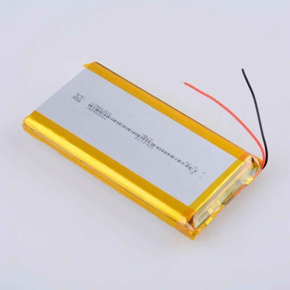 3.7V 10000mAh 1260110 Li-polymer Battery Lithium Polymer Rechargeable Batteries for Toy Power Bank GPS Laptop Camping Lights Diy