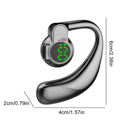 360° Rotatable Bluetooth 5.4 Earphones Single Ear Earhooks Noise Cancelling Sports Headphones  Wireless Earbud with Microphone
