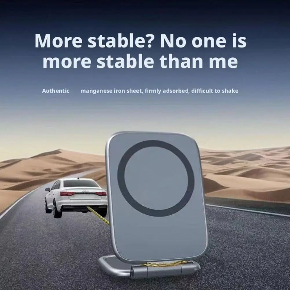 New Car Magnetic Phone Holder Foldable Anti-shake Navigation Vehicle Mounted Mobile Stand
