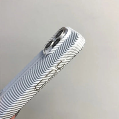 Luxury Carbon Fiber Business Plastic Phone Case For iPhone 17 16 15 14 13 12 Pro Max 11 Ultra-Thin Cool Armor Shockproof Cover