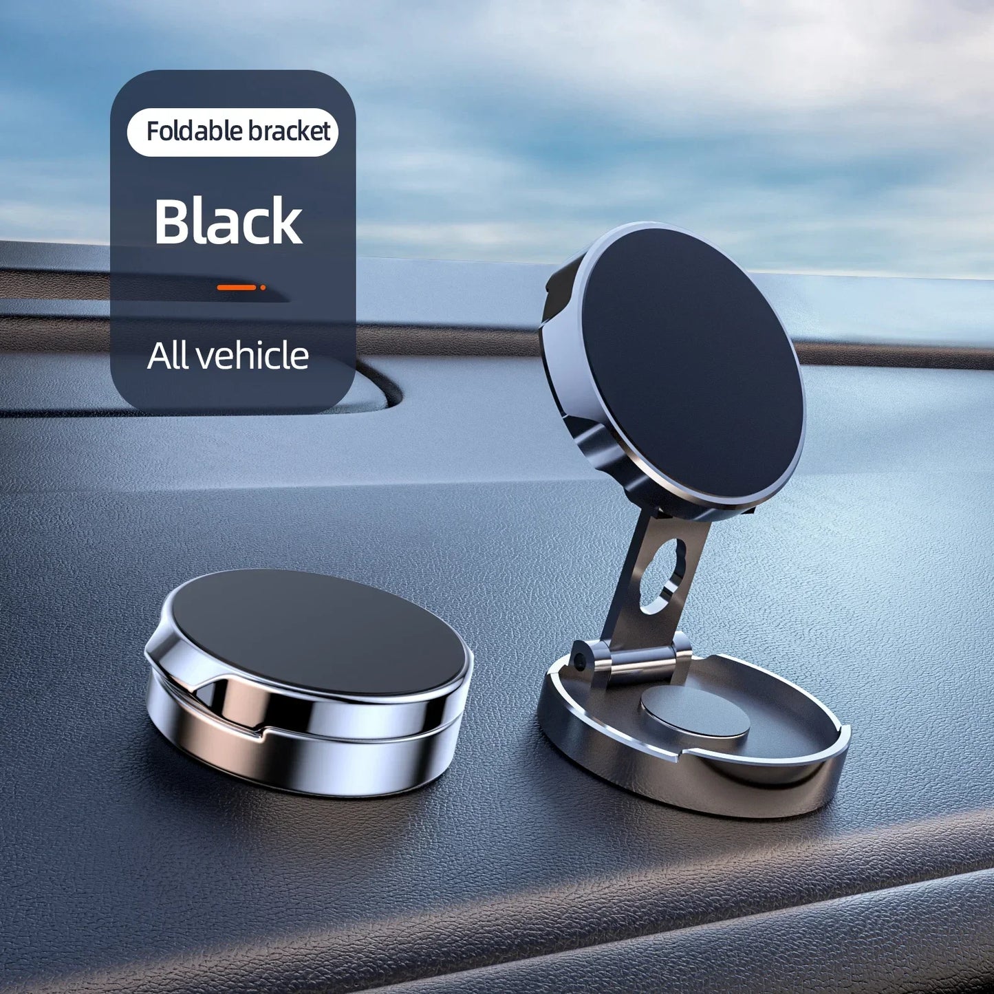 Universal Magnetic Car Phone Holder 360 Rotation For iPhone 17 Smart Phones Mount Holders  Accessories Foldable Dashboard Mount