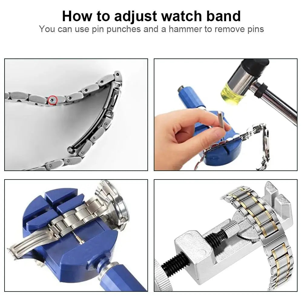 Watch Band Strap Link Pin Remover Repair Tool Pack of 3 Extra Pins Replacement Remover Spring Bar Set Watch Adjuster