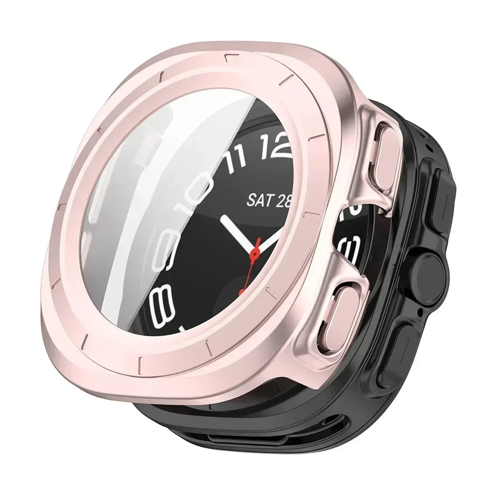 PC Case for Samsung Galaxy Watch 7 Ultra 47mm Tempered Glass Anti-scratch Screen Protector Bumper Protective Cover Accessories