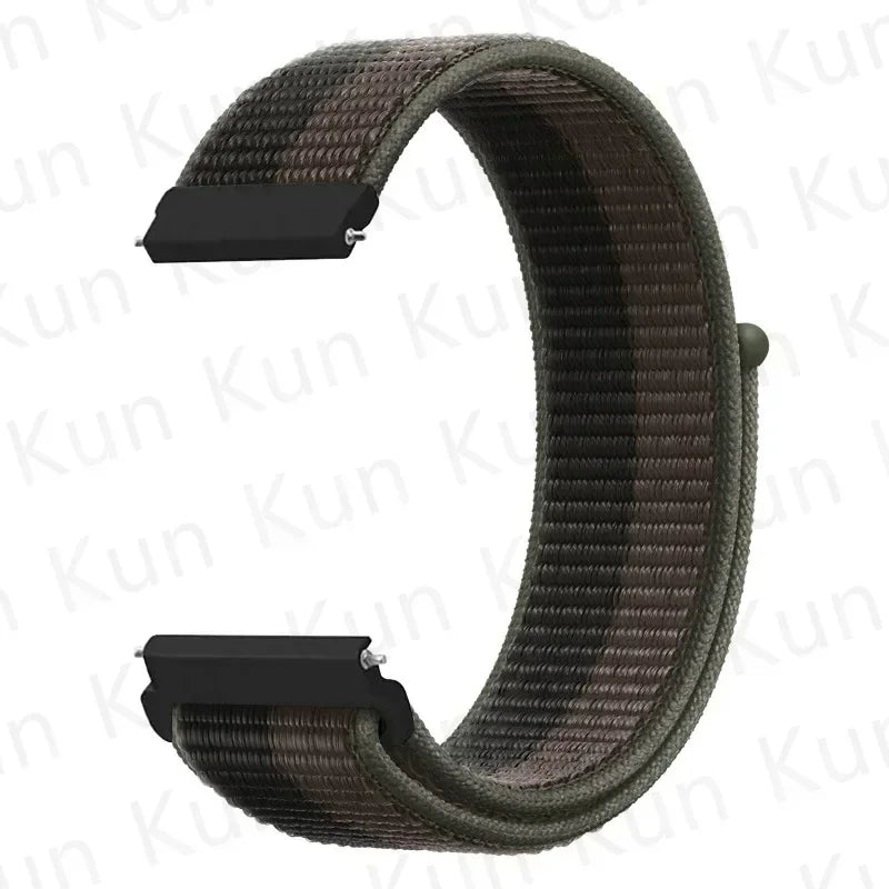 Nylon loop strap For Amazfit bip 6-5-3/u/S/pro Sport 20mm/22mm Bracelet for Amazfit GTS 4/3/2/2e/4 Mini/GTR 4/3/3 Pro/2/2e band