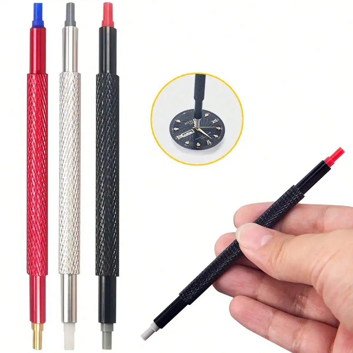 3pcs/set Watch Hands Pressers Pusher Double Head Fitting Accessories Kit For Wristwatch Repair Watchmaker Tools