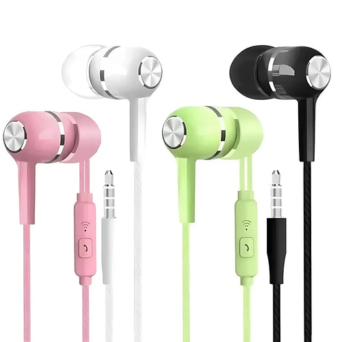 3.5mm Wired Earphone In Ear Headset HIFI Heavy Bass Earbuds Monitor Sports Headset Stereo Music Gaming Headphone With Microphone