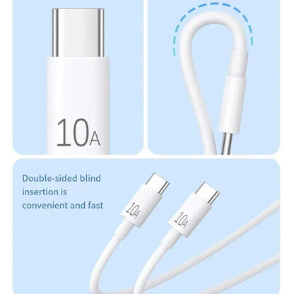 10A Type C To Type C Cable 120W Super Fast Charging Phone Charger Data Wire For Samsung Xiaomi Huawei USB C Quick Charger Cable