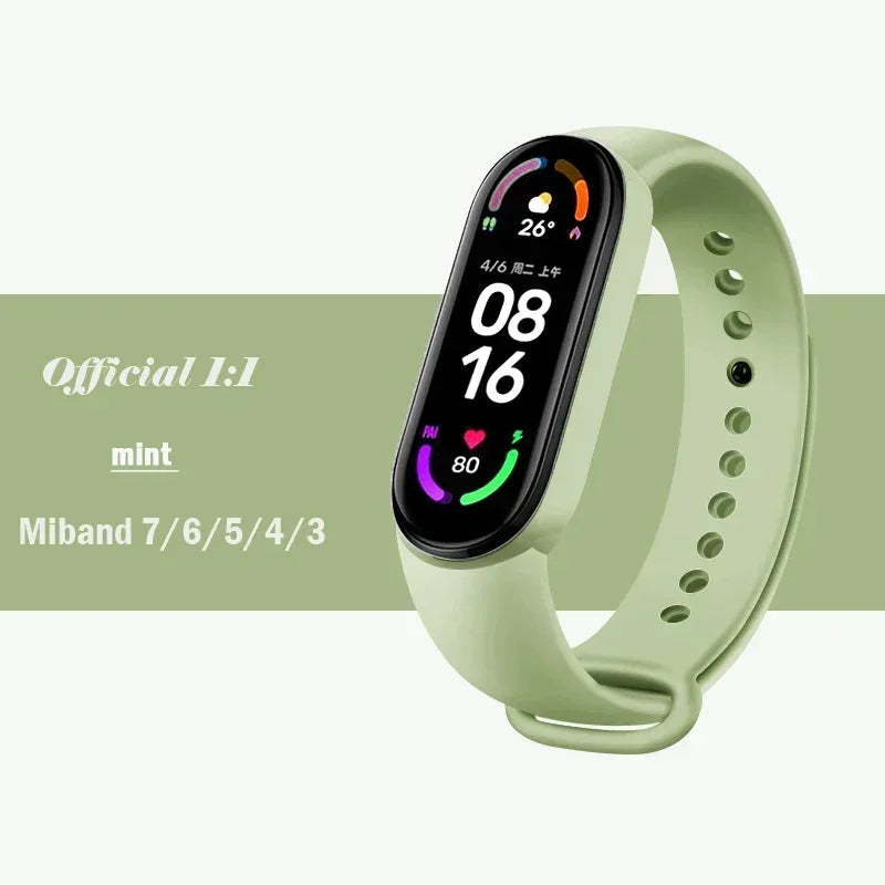 Watch Strap For Xiaomi Mi Band 7 6 5 4 3 Wristband Silicone Bracelet Wrist Straps MiBand 3/4 band5 band6 Smartwatch Accessories