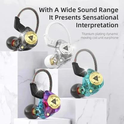 QKZ CK5 FiLe Wired Earphone with Microphone HiFi Music Earphone Professional Gaming And Sports Noise Cancelling Headphones