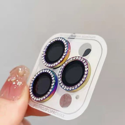 2-3Pcs 9D Rear Diamond Lens Protector For Iphone 17 16 15 Pro Max Plus Camera Tempered Glass For 13 Pro Max Ring Cover Case Film