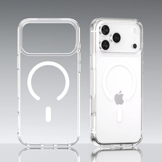 Magnetic For Magsafe Case For iPhone 17 Pro Max Hybrid Hard Cover for iPhone17ProMax iPhone17Pro Clear Shockproof Soft Shell PC