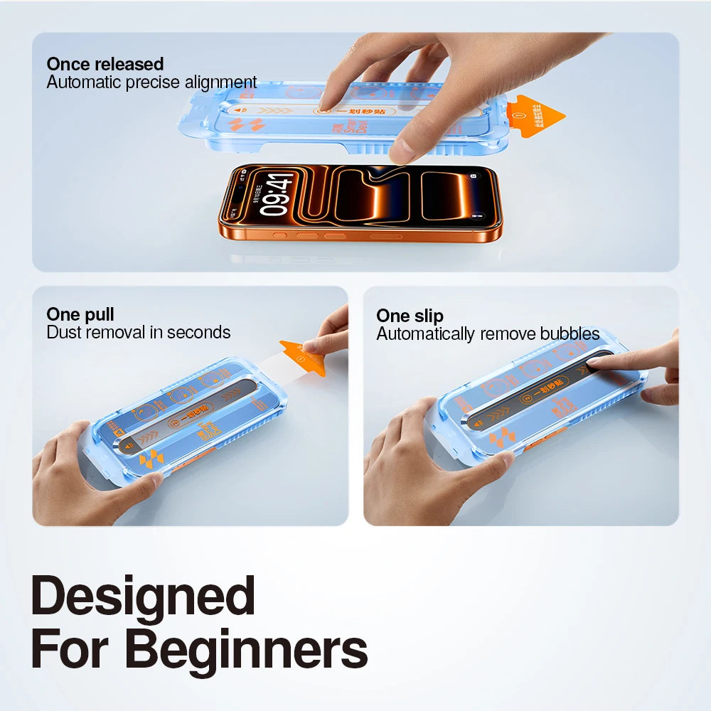 SmartDevil HD Tempered Glass for iPhone 17 Pro Max 16 Pro Max Full Cover Screen Protector for iPhone 17 Auto-Dust Removal Tool