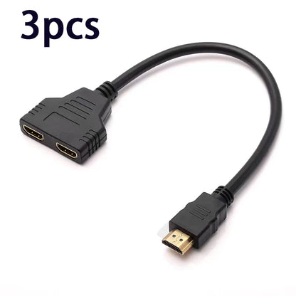 Hdmi Compatible Splitter Cable Video Switch Adapter Output Hub X Box Ps3 4 Dvd Hdtv Pc Laptop TV Hd 1080p 1 Input 2