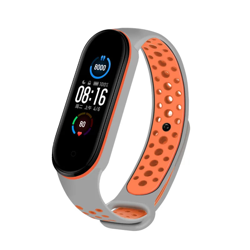 Breathable Strap For Xiaomi Mi Band 3 4 5 6 7 Smart Watch Wrist M3 M4 Bracelet For Xiaomi MiBand 7 6 5 Miband Strap Replacement