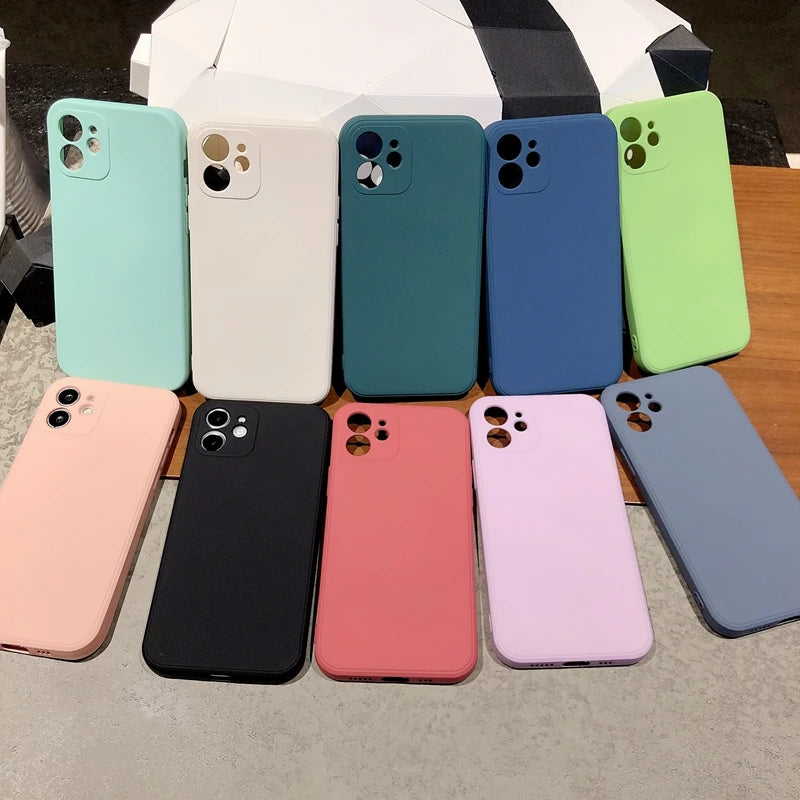 New Camera Protection Silicone Phone Case For iPhone 11 12 13 Pro Max 6 6s 7 8 Plus XR X XS MAX SE 2020 Mini Case Cover Cases
