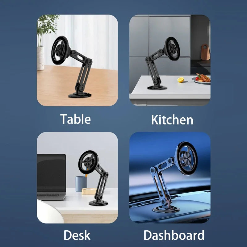 Mobile Phone Magnetic Holder for Magsafe Foldable Strong Magnet Stand Mount Car Dashboard GPS Bracket For iPhone 16 15 14 Xiaomi