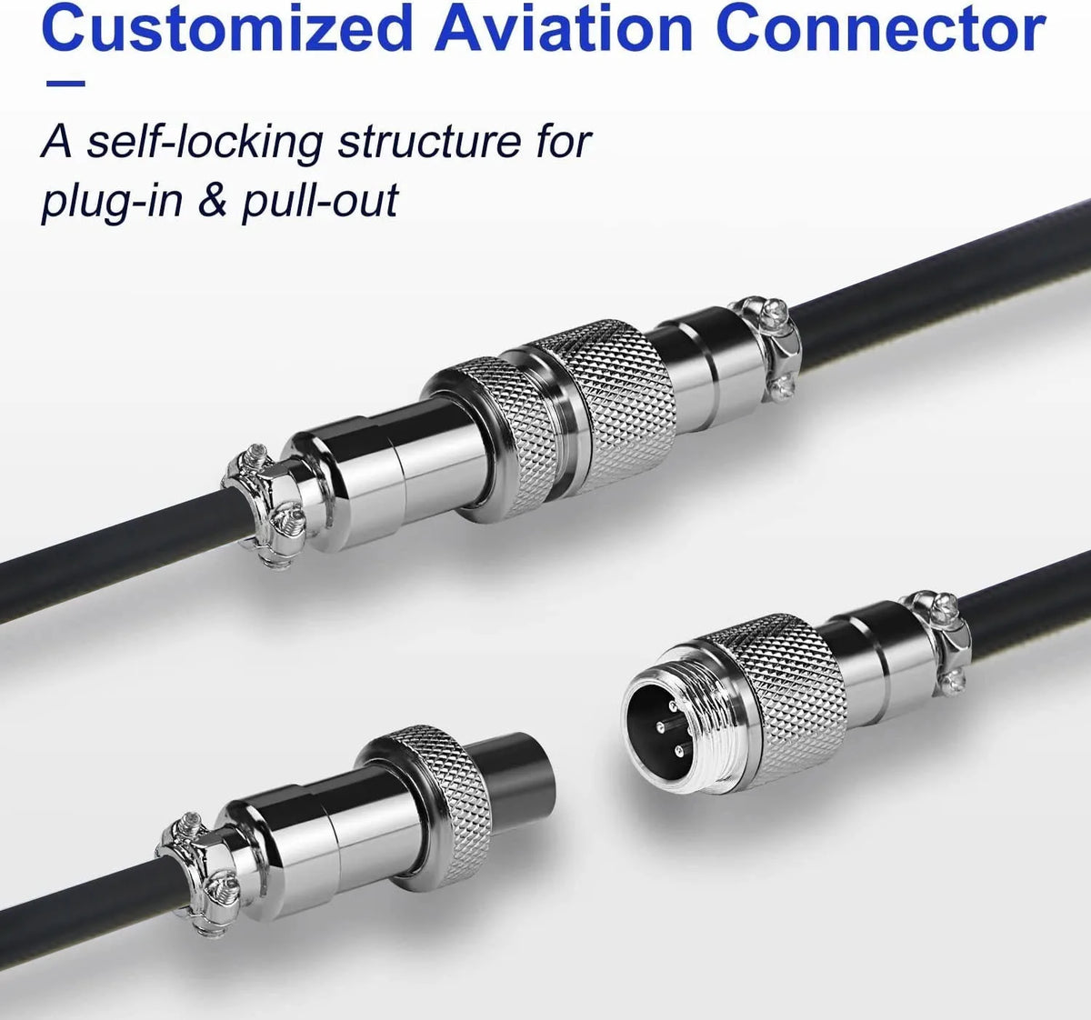 USB Type C Coiled Cable for Mechanical Keyboard, 3M Max Aviator Aviation Connector Cord for Desktop Computer