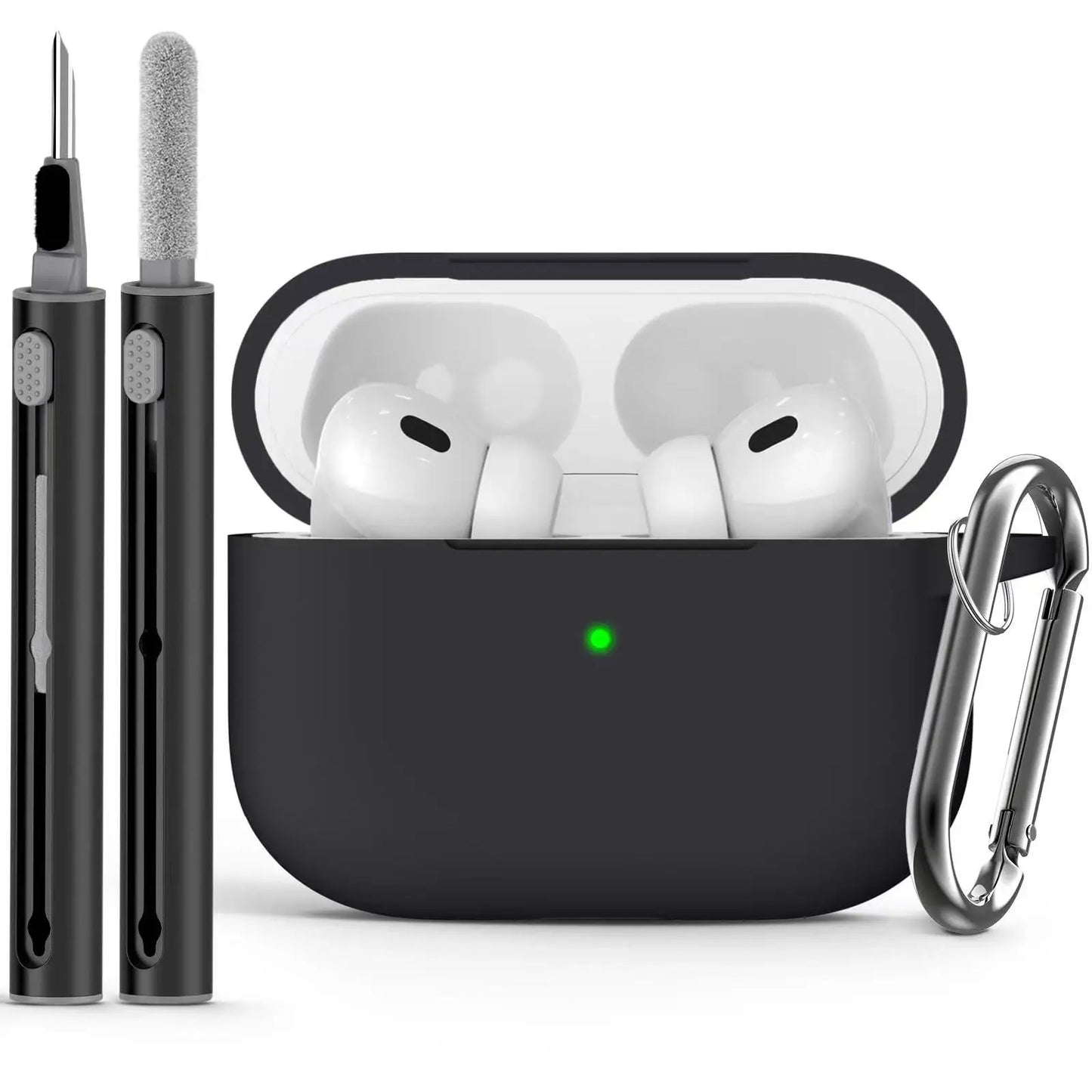 AirPods Pro Case Cover with Cleaner Kit,Soft Silicone Protective Case for Apple AirPod Pro 2nd/1st