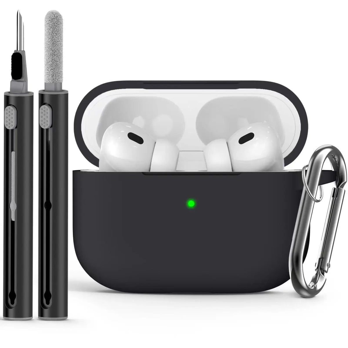 AirPods Pro Case Cover with Cleaner Kit,Soft Silicone Protective Case for Apple AirPod Pro 2nd/1st