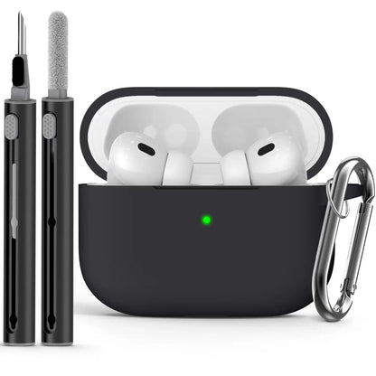 AirPods Pro Case Cover with Cleaner Kit,Soft Silicone Protective Case for Apple AirPod Pro 2nd/1st
