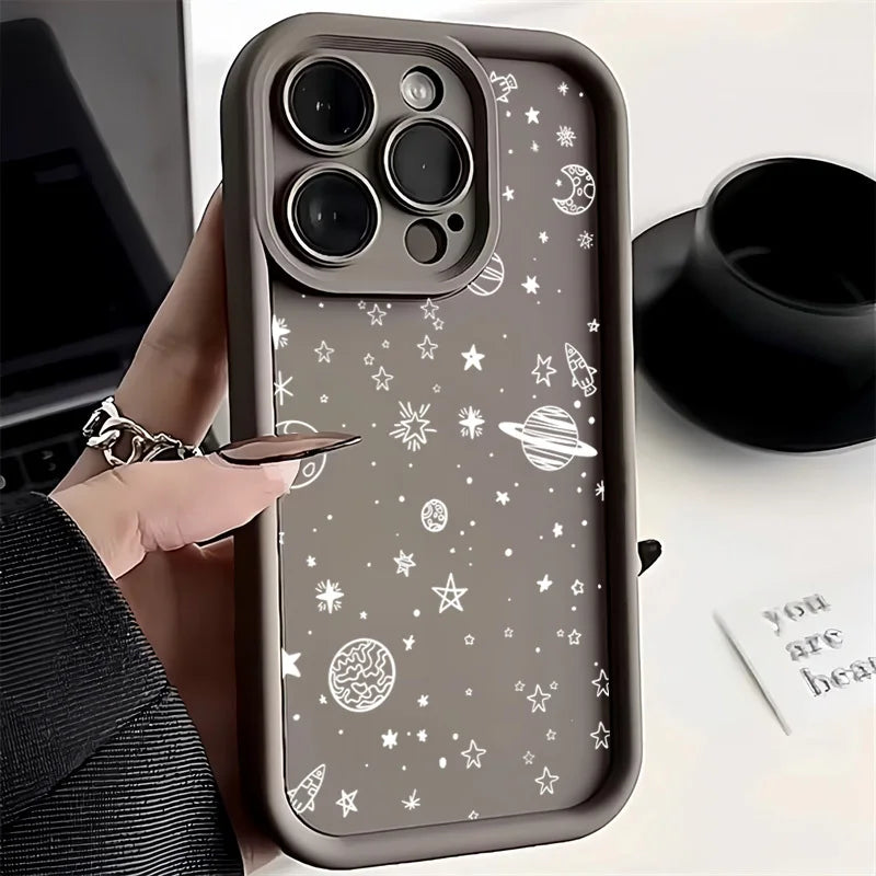 Star Print Phone Case For Samsung S26 Ultra Cases Galaxy S24 S25 Plus S23 FE S22 S21 A26 A36 A56 A35 A55 A34 A54 A53 A52S Cover