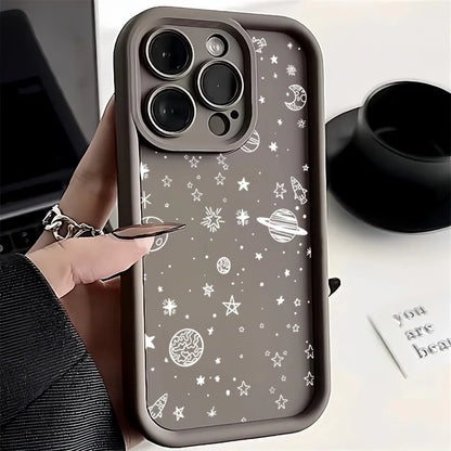 Star Print Phone Case For Samsung S26 Ultra Cases Galaxy S24 S25 Plus S23 FE S22 S21 A26 A36 A56 A35 A55 A34 A54 A53 A52S Cover
